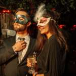 Masquerade Masked Man and Woman